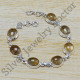 golden rutile gemstone jewelry 925 sterling silver wholesale bracelet WB-6471