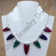 925 silver jewelry ruby, emerald and sapphire gemstones fine necklace WN-6488