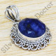 beautiful handmade indian jewelry sapphire 925 sterling silver pendant WP-6505