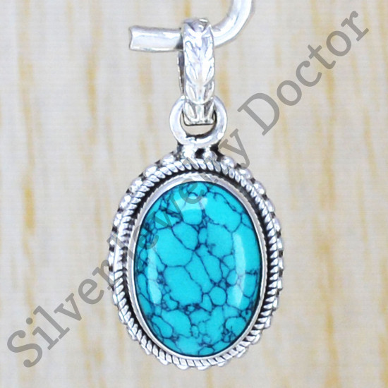 925 sterling silver women's jewelry turquoise gemstone pendant WP-6519