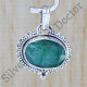 beautiful 925 sterling silver handmade fine jewelry emerald pendant WP-6528