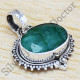 beautiful 925 sterling silver handmade fine jewelry emerald pendant WP-6528