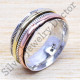 Beautiful Stylish Brass And 925 Sterling Silver Jewelry Handmade Ring SJWR-12
