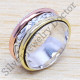 Beautiful Handmade Brass And 925 Sterling Silver Wholesale Jewelry Ring SJWR-14