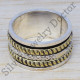 Anniversary Gift 925 Sterling Silver And Brass Jewelry Ring SJWR-20