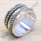 Anniversary Gift 925 Sterling Silver And Brass Jewelry Ring SJWR-20