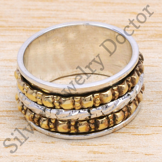 Beautiful 925 Silver And Brass Handmade Jewelry Ring SJWR-22