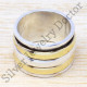 Authentic 925 Sterling Silver And Brass Handmade Jewelry Ring SJWR-25
