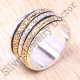 Beautiful Handmade 925 Sterling Silver And Brass Jewelry Ring SJWR-27