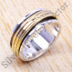 Beautiful Handmade Pure 925 Sterling Silver And Brass Jewelry Ring SJWR-58