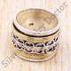 Casual Wear 925 Sterling Silver And Brass Magnificent Jewelry Ring SJWR-75