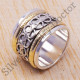 Casual Wear 925 Sterling Silver And Brass Magnificent Jewelry Ring SJWR-75