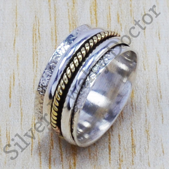 Factory Direct 925 Sterling Silver And Brass Jewelry Handmade Fine Ring SJWR-87