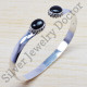 925 sterling silver black onyx gemstone new fashion bangle SJWB-1