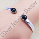 925 sterling silver black onyx gemstone new fashion bangle SJWB-1