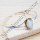 925 sterling silver and brass jewelry rainbow moonstone fine bangle SJWB-31