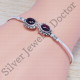 925 sterling silver handmade jewelry garnet gemstone new bangle SJWB-52