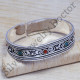 925 sterling silver jewelry carnelian and turquoise gemstone bangle SJWB-64