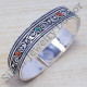 925 sterling silver jewelry carnelian and turquoise gemstone bangle SJWB-64