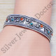 925 sterling silver jewelry carnelian and turquoise gemstone royal bangle SJWB-67