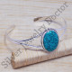 925 sterling silver hand-finished jewelry turquoise stone bangle SJWB-72
