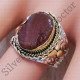 625 Silver And Brass Exclusive Jewelry Carnelian Rough Gemstone Ring SJWR-336