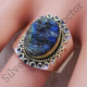 925 Sterling Silver And Brass Jewelry Labradorite Rough Stone Wholesale Price Ring SJWR-339