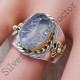 925 Silver And Brass Indian Fashion Jewelry Rough Harkimar Diamond Ring SJWR-352