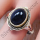 925 Sterling Silver And Brass Black Onyx Gemstone Wholesale Jewelry Ring SJWR-365