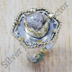 Anniversary Gift Harkimar Rough Diamond 925 Silver And Brass Jewelry Ring SJWR-394