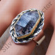 Beautiful 925 Silver And Brass Harkimar Rough Diamond Jewelry Ring SJWR-396