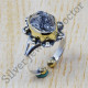 925 Silver And Brass Rough Harkimar Diamond Jewelry Beautiful Traditional Look Ring SJWR-414