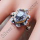 925 Silver And Brass Rough Harkimar Diamond Jewelry Beautiful Traditional Look Ring SJWR-414