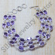 925 Sterling Silver Jewelry Wholesale Bracelet Amethyst Gemstone SJWBR-111