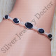925 Sterling Silver Handmade Jewelry Bracelet Black Onyx Gemstone SJWBR-114