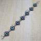 925 Silver Ruby Emerald And Sapphire Gemstone Handmade Bracelet SJWBR-116