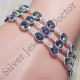 Indian Fashion Mystic Topaz Gemstone Sterling Silver Jewelry Bracelet SJWBR-123