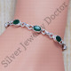 Classic Green Onyx Gemstone Designer Jewelry Silver Bracelet SJWBR-130