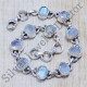 Classic Rainbow Moonstone Gemstone Handmade Jewelry Bracelet SJWBR-139