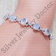 Classic Rainbow Moonstone Gemstone Handmade Jewelry Bracelet SJWBR-139