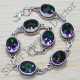 925 Sterling Silver Indian Jewelry Bracelet Mystic Gemstone SJWBR-157