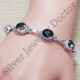 925 Sterling Silver Indian Jewelry Bracelet Mystic Gemstone SJWBR-157