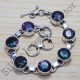 925 Sterling Silver Jewelry Nice Mystic Topaz Gemstone Bracelet SJWBR-164