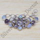 Amethysy And Rainbow Moonstone Gemstone Fancy Bracelet SJWBR-187