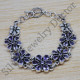 925 Silver Simple Amethyst Beautiful Gemstone Indian Jewelry Bracelet SJWBR-205