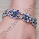 925 Silver Simple Amethyst Beautiful Gemstone Indian Jewelry Bracelet SJWBR-205