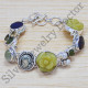 Designer Multy Gemstones Sterling Silver Gemstone Jewelry Bracelet SJWBR-209