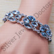 Blue Topaz gemstone 925 sterling silver wholesale jewelry bracelet SJWBR-220