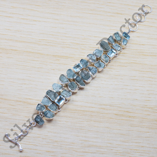 amazonite gemstone 925 sterling silver wholesale bracelet jewelry SJWBR-227