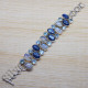 925 sterling silver fine jewelry blue topaz and multi gemstone bracelet SJWBR-234